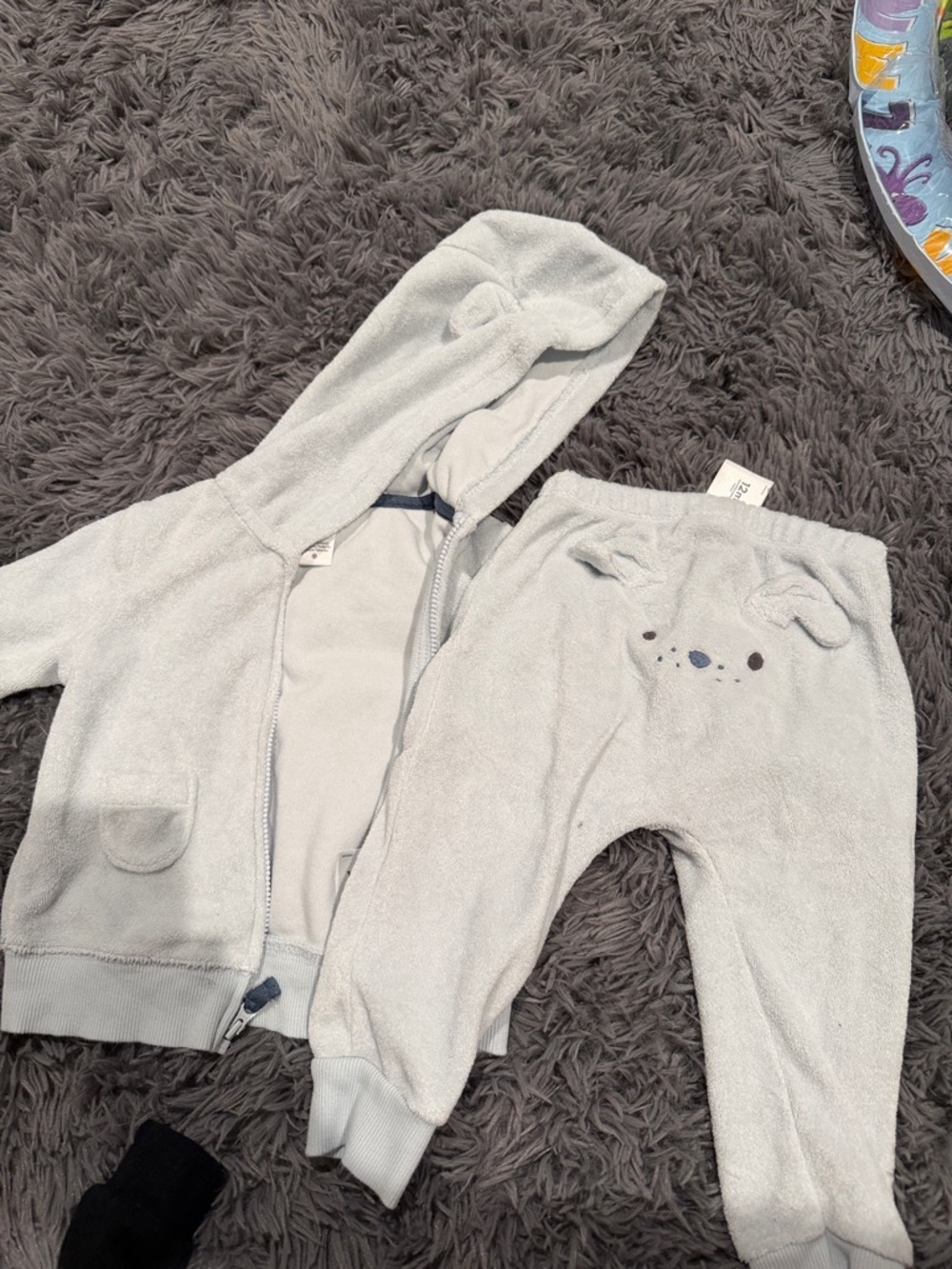 Cozy Light Gray Baby Jogger Pants - Unbranded